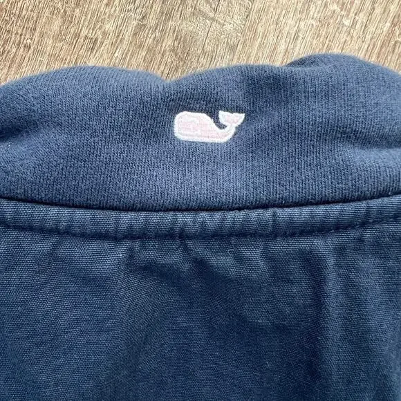 Navy Blue Vineyard vines Shep Quarter-Zip Knit Pullover Sweatshirt - Picture 6 of 6